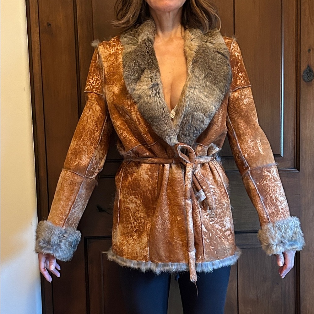 Women's Brown Faux Fur Teddy Jacket